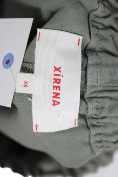 Xirena Women Jogger Pants Green Cotton Drawstring Size XS