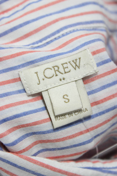 J Crew Women Multicolor Striped Collared Tunic Button-Up Long Sleeve Size S