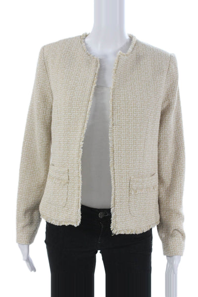 Nanette Nanette Lepore Women Basic Jacket Beige Long Sleeve Polyester Size S