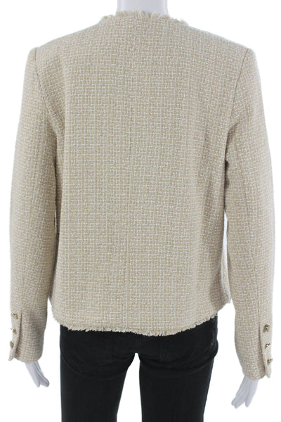 Nanette Nanette Lepore Women Basic Jacket Beige Long Sleeve Polyester Size S