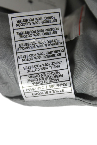 BB Dakota Women Overcoat Plaid Gray Cotton Button Long Sleeve Size M