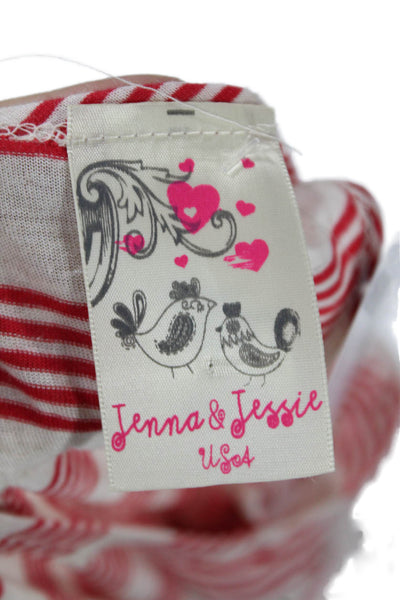 Jenna & Jessie Womens Striped Scoop Neck Sleeveless Tank Dress Red Size 10