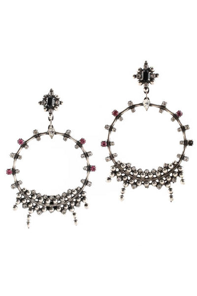 Dannijo  Silver Tone Lauren Earrings MSRP $495 90080157