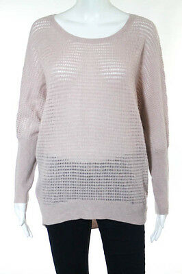 Repeat Light Pink Scoop Neck Long Sleeve Knit Sweater Top Size 38