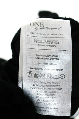 One by One Teaspoon Black Animal Print Burnout Velvet Sleeveless Top Size XS