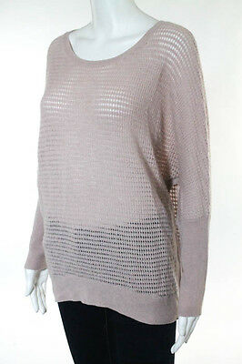 Repeat Light Pink Scoop Neck Long Sleeve Knit Sweater Top Size 38