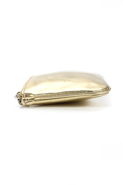 Marc Jacobs Green Gold Patent Zipper Wristlet