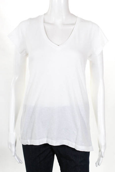 Alene Too White Happiest In The Hamptons V Neck Tee Shirt Size Small New $60