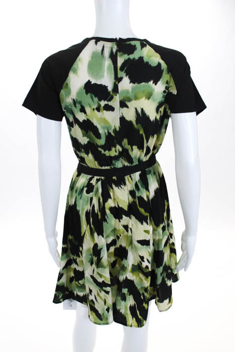Romeo + Juliet Couture Green Black Printed Key Hole Neck Dress Size Me -  Shop Linda's Stuff