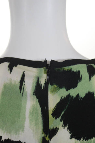 Romeo + Juliet Couture Green Black Printed Key Hole Neck Dress Size Medium NEW