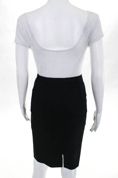 Michael Kors Black Wool Straight Pencil Skirt Size 0