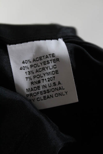 J Envie Grey Leaf Print Asymmetrical Jacket Size 6
