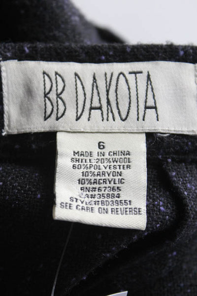 BB Dakota Black Speckled Ruffle Pencil Skirt Size 6