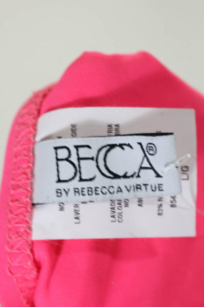 Beca By Rebecca Virtue Pink American Fit Bikini Bottom Size Large New With Tags