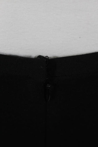 Elie Tahari Black Knee Length Inverted Pleat Back Pencil Skirt Size 8