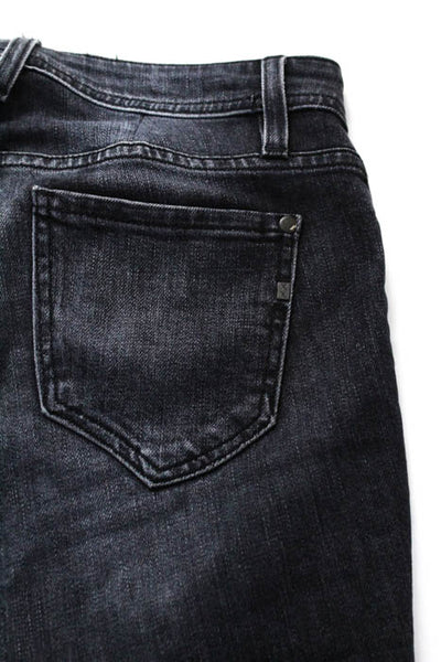 Genetic Denim Black Voltage Cotton Mid Rise Crop Cigarette Skinny Jeans Size 26