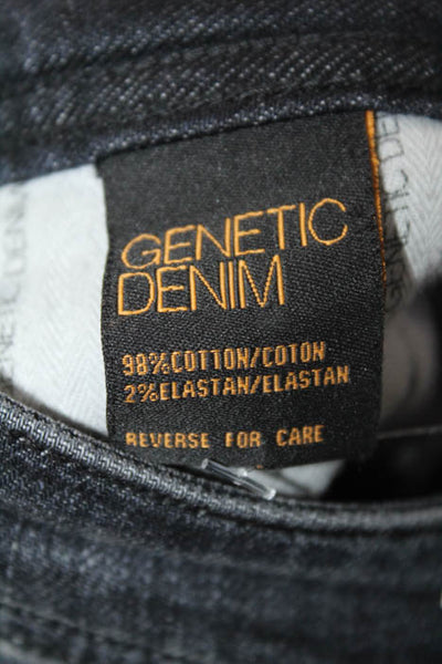Genetic Denim Black Voltage Cotton Mid Rise Crop Cigarette Skinny Jeans Size 26