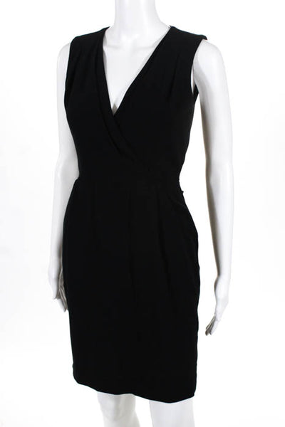 Slate & Willow Black Cybil Faux Wrap Dress Size 0 $225 10906607