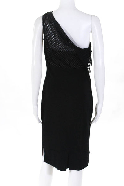 Inter-pret.us Womens Alloy Sheath Dress Black Size 4 10400652