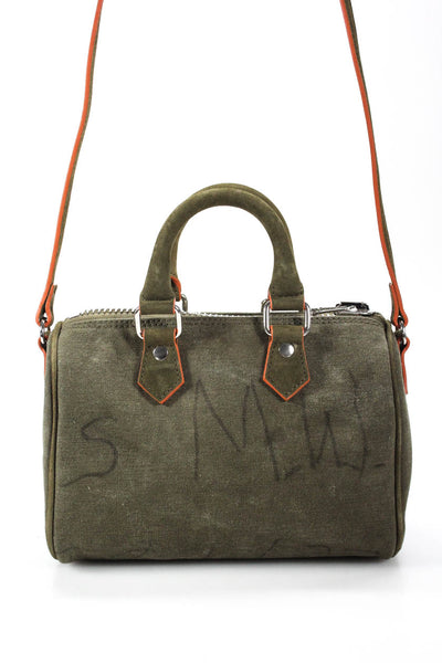 Readymade Canvas Vintage Army Tent Nano Over Night Bag Green