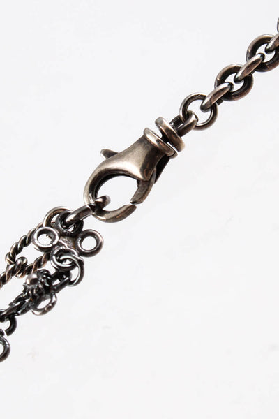 Gunda Womens Sterling Silver Diamond Chain Scarf Statement Necklace