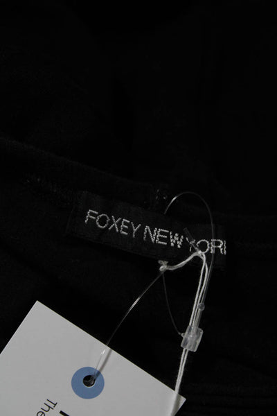 FOXEY NY  Womens Sweet Foxey Beaded Tee Black Size Extra Small