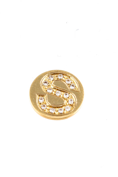Spallanzani  18KT Yellow Gold  Letter S Diamond Magnetic Charm