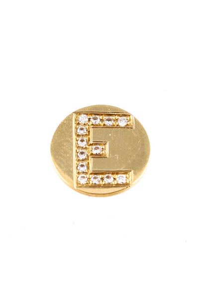 Spallanzani  18KT Yellow Gold  Letter E Diamond Magnetic Charm