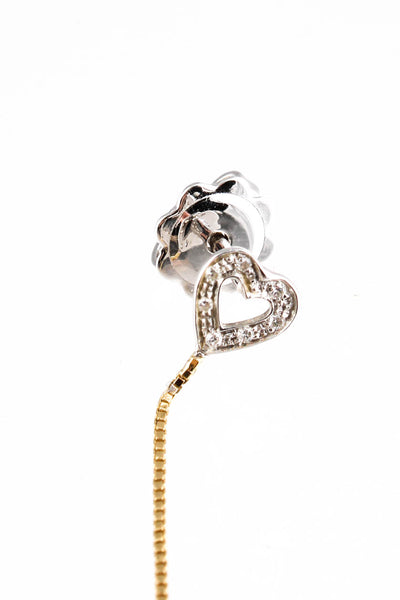 Spallanzani Womens 18kt Yellow Gold Love Fringe Chain Earring Cuff