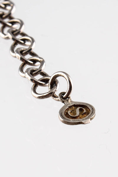 Spallanzani Sterling Silver Magnetic Charm Choker Necklace