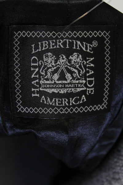 Libertine America Womens Embellsihed Button Blazer Gray Black Size Medium