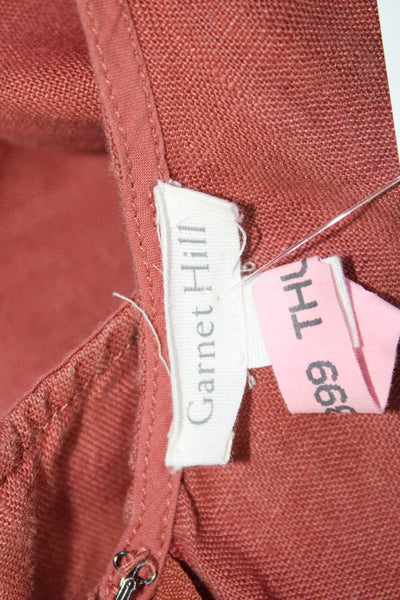 Garnet Hill Womens Fringe Bottom Thin Summer Dress Dark Orange Size 8