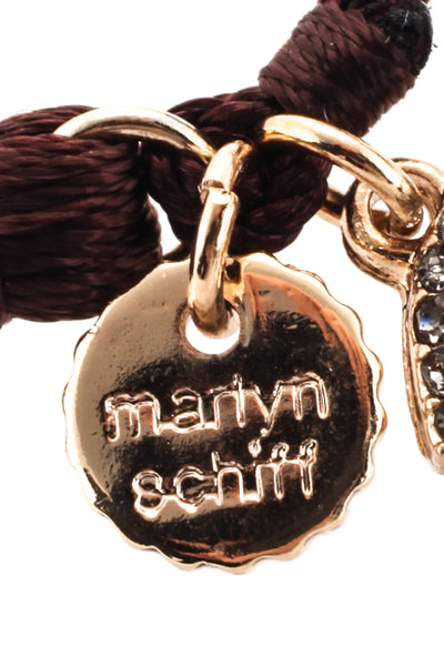 Marlyn Schiff Off White Crystal Multi Layer Charm Bracelet $68 NEW